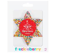 Freckleberry Chocolate-  Christmas Freckle Star - Merry Christmas