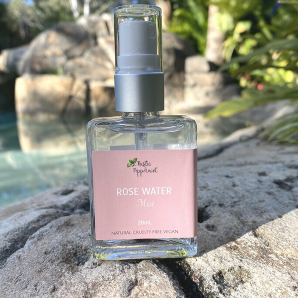 SALE Rustic Peppermint Rose water mist for face  body and hair was $22.95 now $16