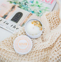 Scented Purpose Coconut- Mini Soy Travel Tin Candles