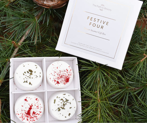 Festive Four Shower Steamers Gift Box