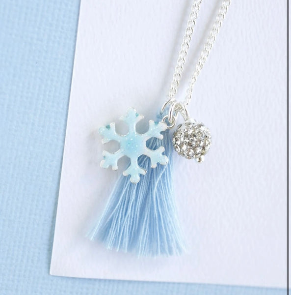 Lauren Hinkley Snowflake 2- light blue Necklace